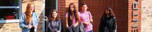 Students standing outside Impington International College