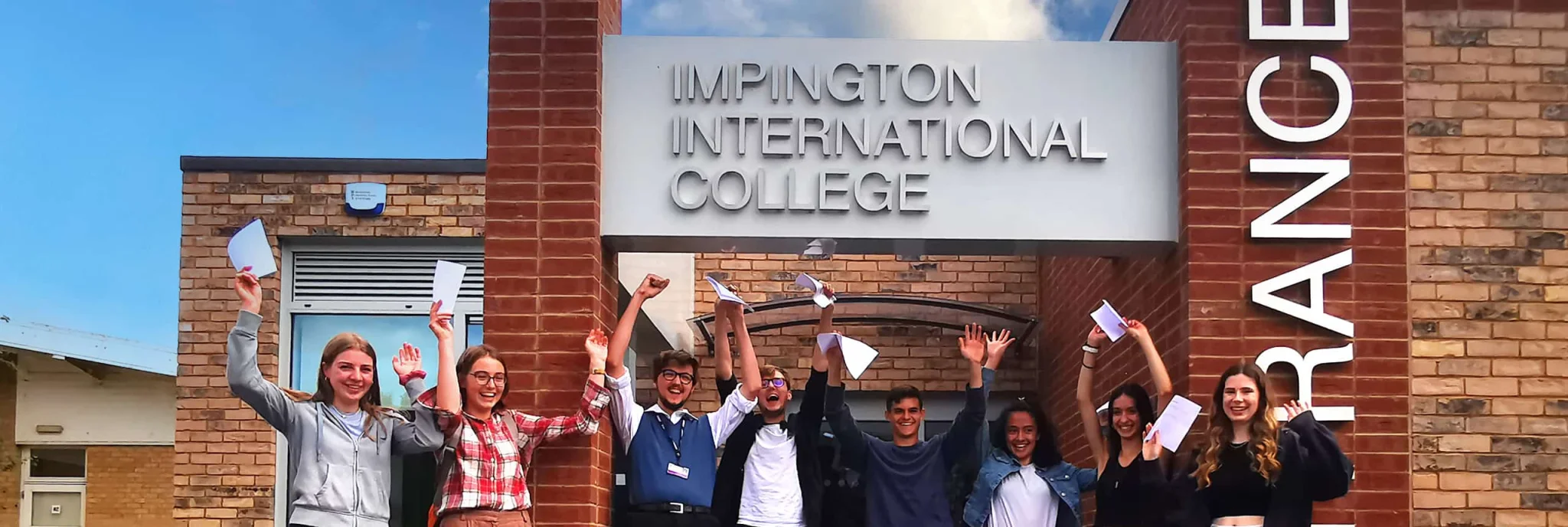 Students outside Impington international college